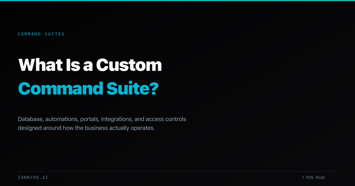What Is a Custom Command Suite? | Sonny Ai